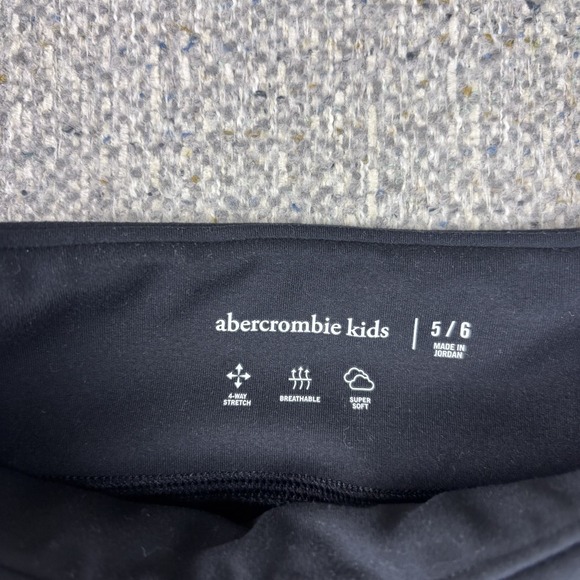 Abercrombie And Fitch Black Ankle Length Leggings Girls Kids 5/6 - Picture 3 of 3